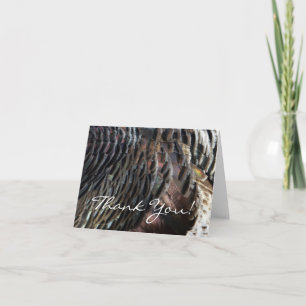 Carte De Remerciements La Turquie sauvage Plumes I Abstrait Nature Design