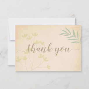 Carte De Remerciements La verdure vintage