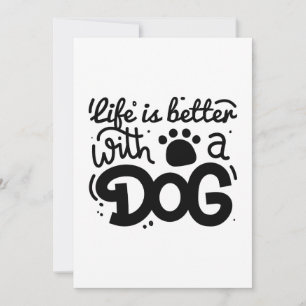 Carte De Remerciements La Vie Est Meilleure Avec Un Chien