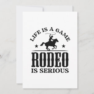 Carte De Remerciements La Vie Est Un Jeu Le Rodéo Est Grave
