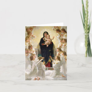 Carte De Remerciements La Vierge aux anges - William-Adolphe Bouguereau