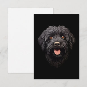 Carte De Remerciements Labradoodle Chien noir