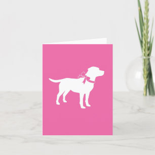 Carte De Remerciements Labrador Theme Chien Baby shower Pink Lab