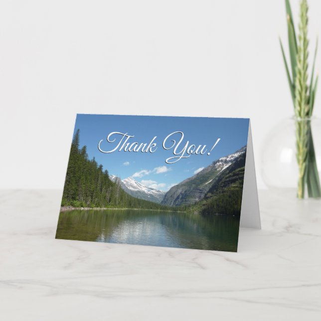 Carte De Remerciements Lac Avalanche dans le parc national des Glaciers M (Devant)