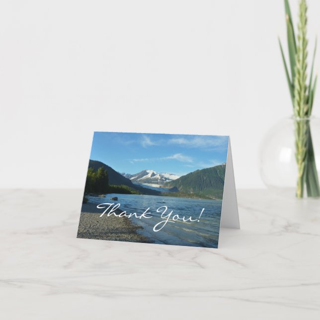 Carte De Remerciements Lac Mendenhall dans Juneau Paysage de l'Alaska (Devant)