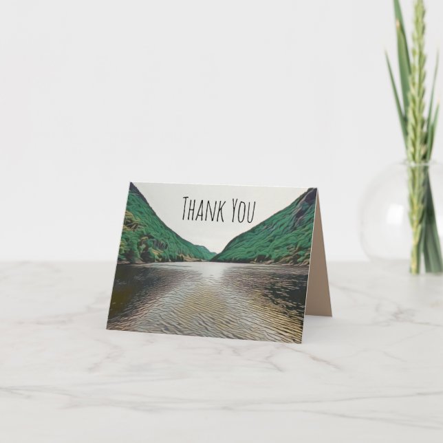 Carte De Remerciements Lac Mountain (Devant)