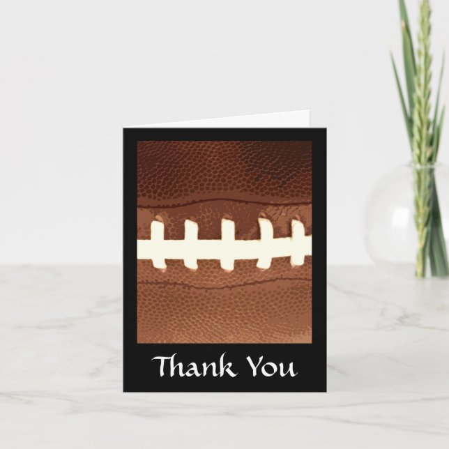 Carte De Remerciements Lacets de football Graphique (Devant)
