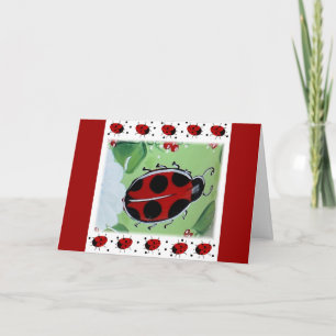 Carte De Remerciements Lady-Bug