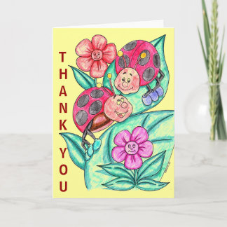 Carte De Remerciements Lady Bug Thank You Card