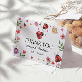 Carte De Remerciements Ladybug Thank You Card