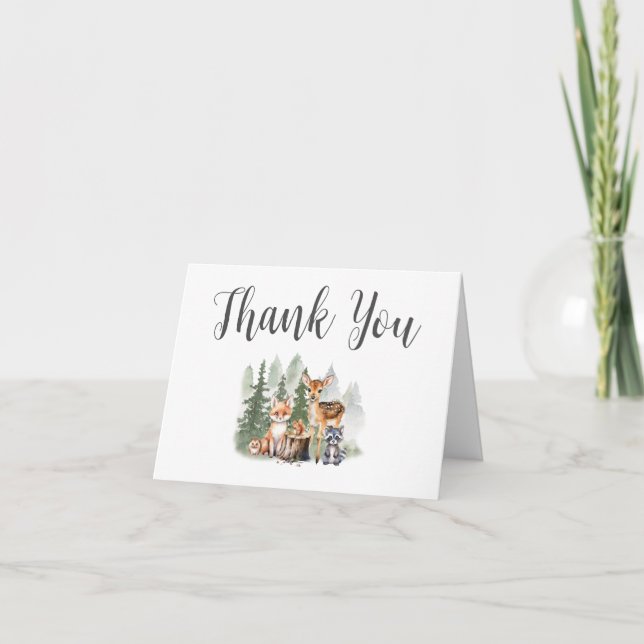 Carte De Remerciements Laisser l'aventure commencer le Baby shower (Devant)