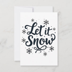 Carte De Remerciements Laisser neiger Saison d'hiver Flamme de neige Noël
