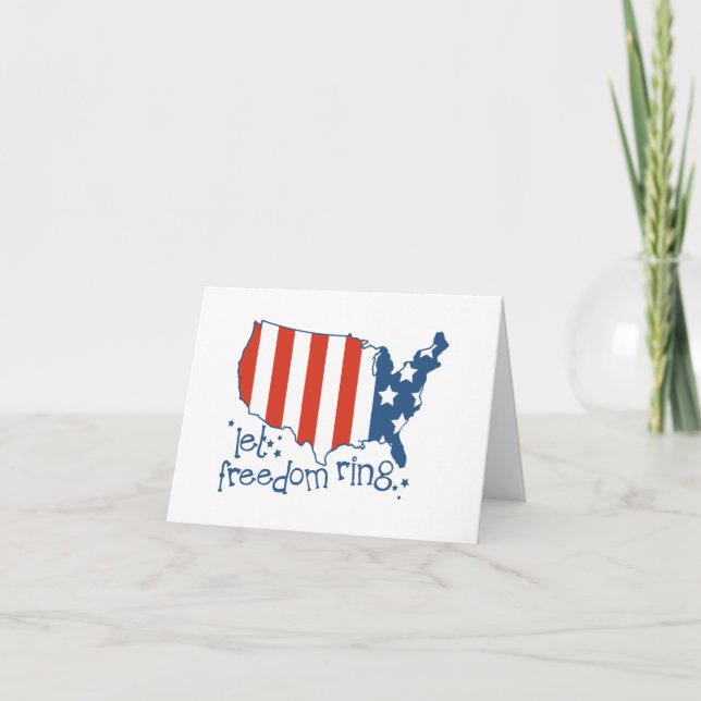 Carte De Remerciements Laissez la liberté tourner (Devant)