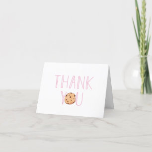 Carte De Remerciements Lait et biscuits Fête d'anniversaire rose