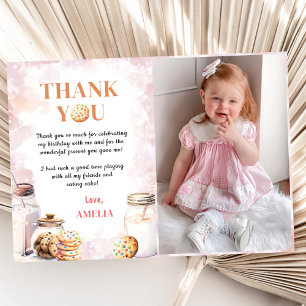 Carte De Remerciements Lait Et Cookies Photo Anniversaire