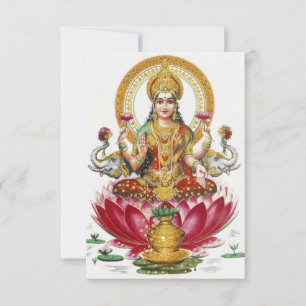 Carte De Remerciements Lakshmi Hindu Goddess