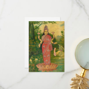 Carte De Remerciements Lakshmi par Raja Ravi Varma