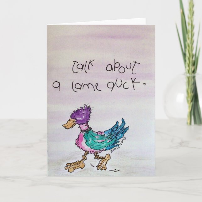 Carte De Remerciements Lame Duck (Devant)