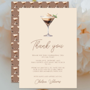 Carte De Remerciements L'amour brasse la Fête des mariées Espresso Martin