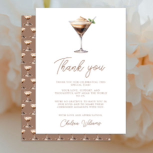 Carte De Remerciements L'amour brasse la Fête des mariées Espresso Martin