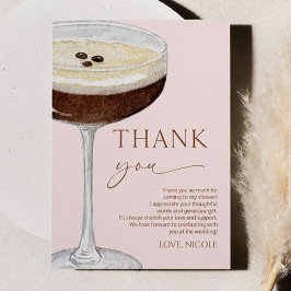 Carte De Remerciements L'amour brasse la Fête des mariées Expresso Martin