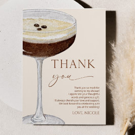 Carte De Remerciements L'amour brasse la Fête des mariées Expresso Martin