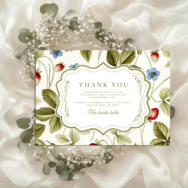 Carte De Remerciements L'amour dans la Fête des mariées en fleur (Créateur téléchargé)