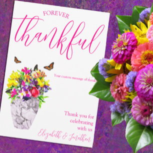 Carte De Remerciements L'amour dans la floraison Mariage