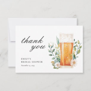 Carte De Remerciements L'amour de bière se prépare pour l'enterrement de 