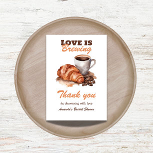Carte De Remerciements L'amour est dans la tasse Café Mariage Français