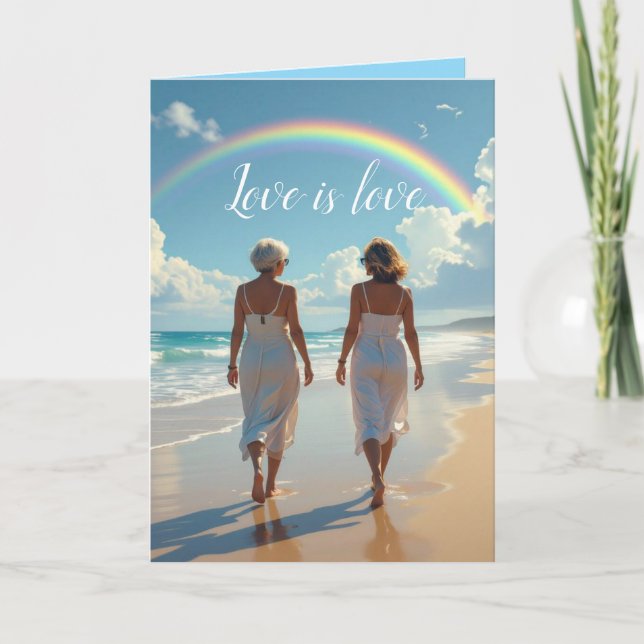 Carte De Remerciements L'amour est l'amour (Devant)