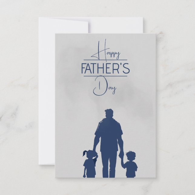 Carte De Remerciements L'amour paternel : salutations sincères pour la fê (Devant)