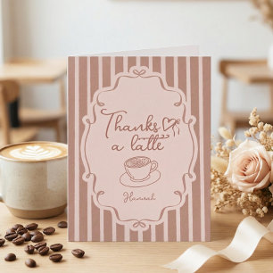 Carte De Remerciements L'Amour se prépare Café Baby Shower