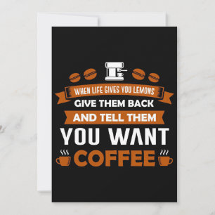 Carte De Remerciements L'Amoureux Du Café Dis-Leur Que Tu Veux Du Café