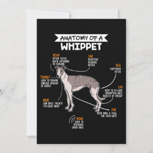 Carte De Remerciements l'anatomie d'un chien blanc un cadeau d'amoureux d