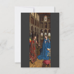 Carte De Remerciements L'Annonciation de Van Eyck Premium Lumière de Cath