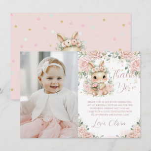 Carte De Remerciements Lapin Ballerine 1er 2e 3e Anniversaire Photo