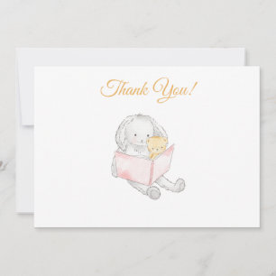 Carte De Remerciements *~* Lapin de Baby shower lu par Teddy