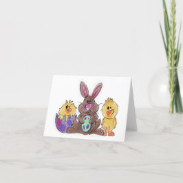 Carte De Remerciements Lapin de Pâques et amis