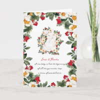 Lapin d'hiver Floral | Remerciement Baby Shower