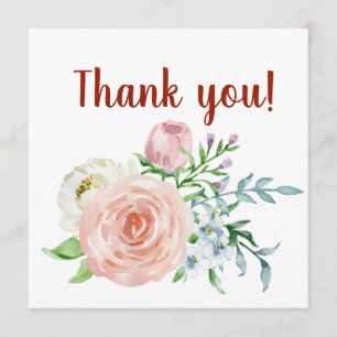 Carte De Remerciements L'aquarelle florale vintage vous remercient de