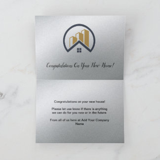 Carte De Remerciements L'argent du glamour | Immobilier noir et blanc
