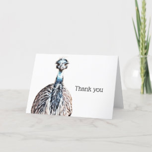 Carte De Remerciements L'Art Emu Lumineux