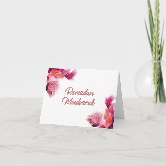 Carte De Remerciements L'art islamique du Ramadan Moubarak (Devant)