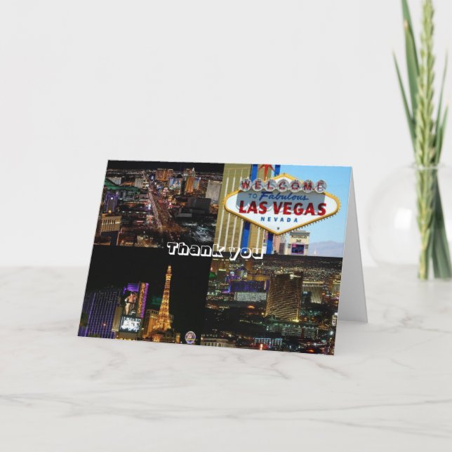 Carte de remerciements Las Vegas (Devant)