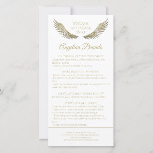 Carte De Remerciements Lash Instructions pour les soins postérieurs Gold 