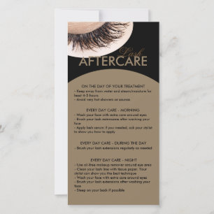 Carte De Remerciements Lash post-soins Curly Lashes Noir et Brown