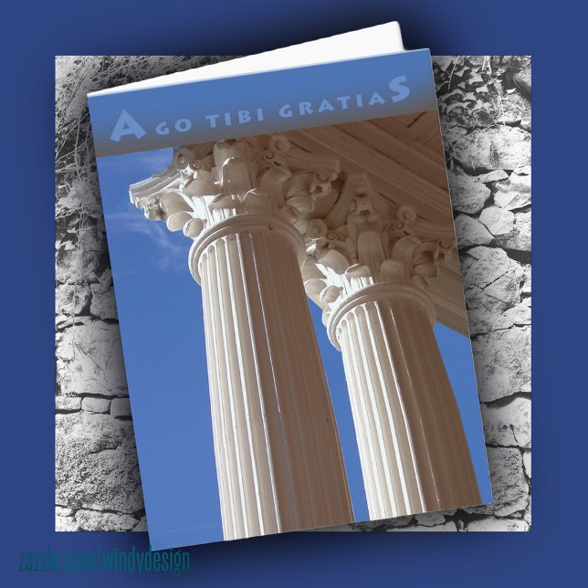 Carte de remerciements latin (Créateur téléchargé)