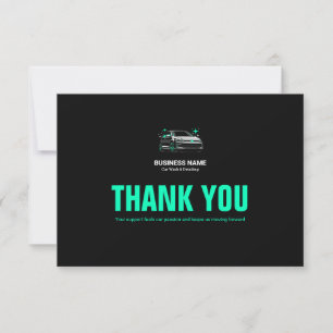 Carte De Remerciements Lavage de voiture mobile et détail personnalisé