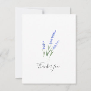 Carte de remerciements Lavande aquarelle